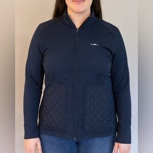 LRL Lauren Ralph Lauren Jacket full zip up black quilted pockets full zip SZ XL